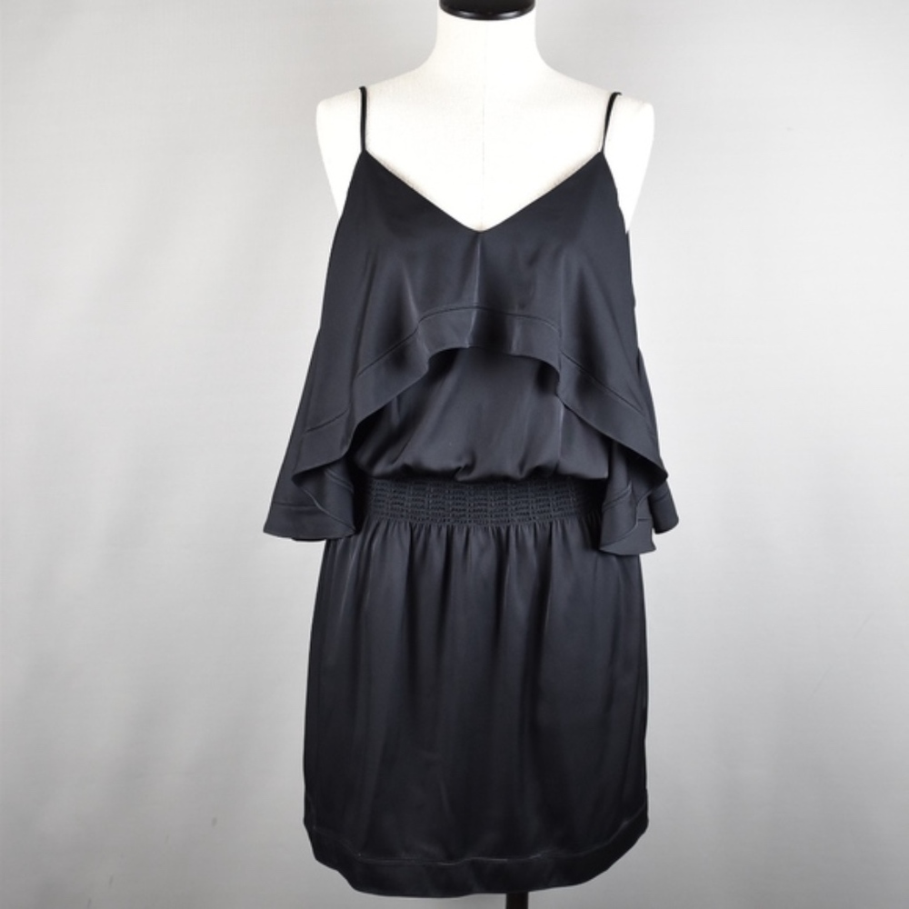 (TRINA TURK) Colusa Cold Shoulder Silk Mini Dress